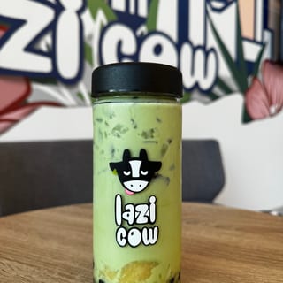 Lazi Cow Style Green Milk Tea (Regular).