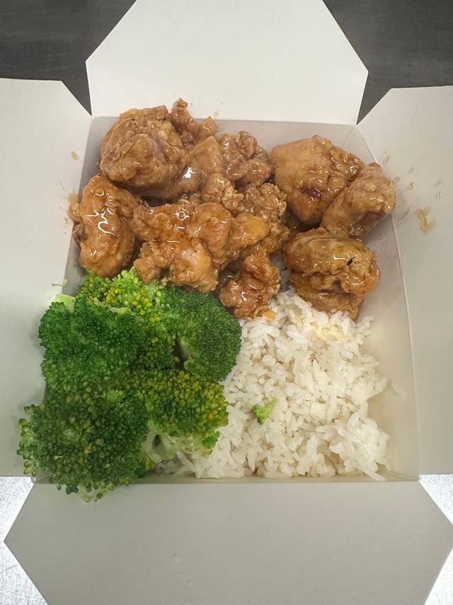 Orange Chicken Rice Bowl.